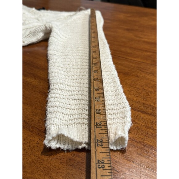 White Top Top Sweater Tie Back Large Windsor Women’s Long Sleeve Winter - Picture 7 of 10